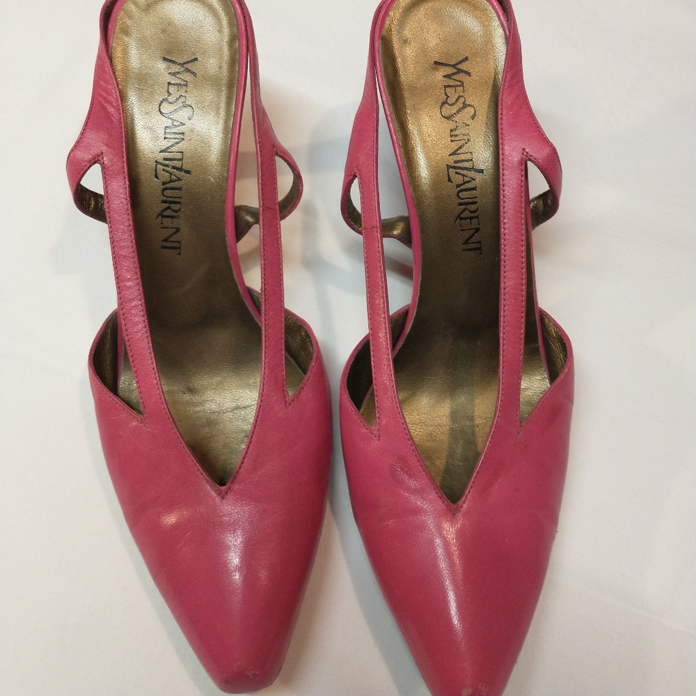 Vintage Yves Saint Laurent YSL slingback heels size 7
